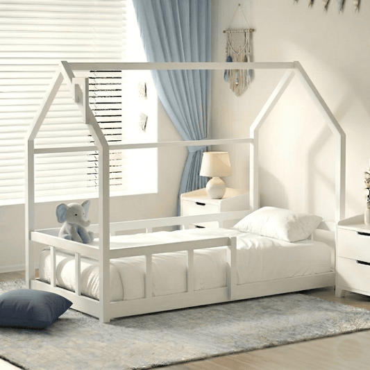 Montessori Floor Bed for Kids with Safety Rails - Children Beds
