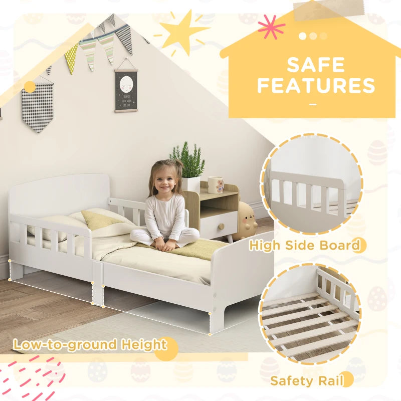 Capri Wooden Floor Bed With Safety Rails