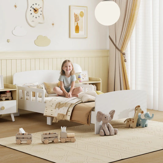 Capri Wooden Floor Bed With Safety Rails