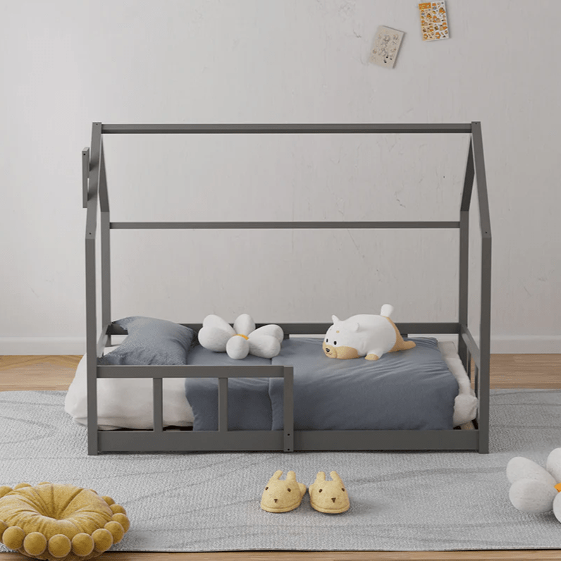 Montessori Floor Bed for Kids with Safety Rails - Children Beds