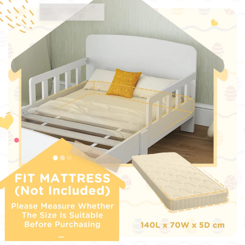 Capri Wooden Floor Bed With Safety Rails